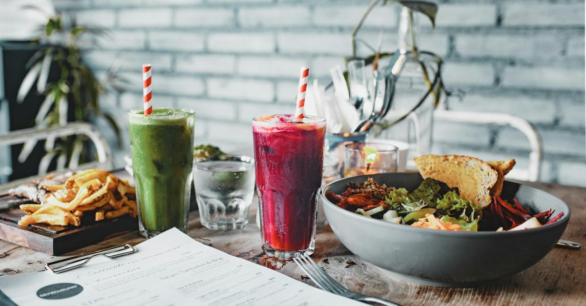 delicious-lunch-with-salad-french-fries-and-smoothies