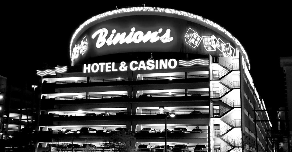 grayscale-photography-binion-s-hotel-casino