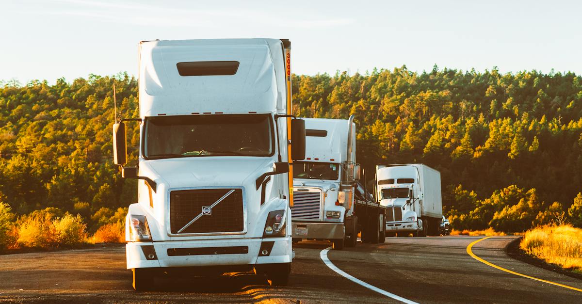 white-volvo-semi-truck-on-side-of-road